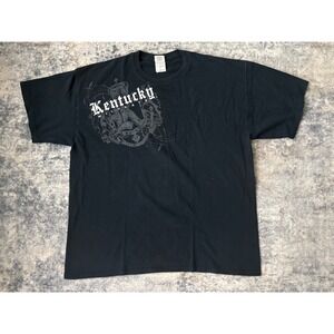 Vintage Y2K‎ Kentucky Wildcats XL Black Graphic T Shirt Live Blue Sportswear